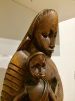 Large religious wooden sculpture