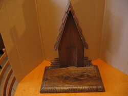 Wooden house for nativity scene