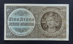 Cseh-Morva Protektorátus 1 Korona, Koruna 1940, F+,