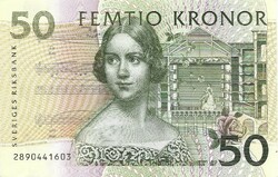 50 kronor korona 1996-2002 Svédország 1.