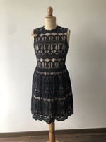 Új Oasis elegáns fekete party ruha, csipke ruha - méret: 38, M, UK10