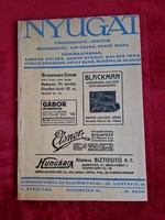 Nyugat magazine, 1912. August, v. Year, original, incomplete, restored