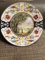 Vecchia Faenza kézzel festett tányér a neves manufaktúrából.