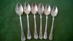 Silver-plated and silver mocha spoon set of 6 11.5 cm dianas and hacker and tsa