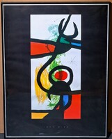 Joan Miró múzeumi nyomat keretben