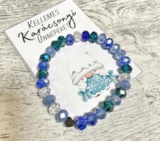 Wonderful crystal bracelet for Christmas - blue