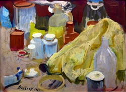 József Breznay (1916 - 2012): painting table 1980