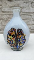Russian painted glass vase