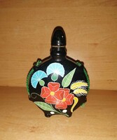 Ceramic water bottle core with folk art pattern. 12.5 cm, width 9 cm (36/d)