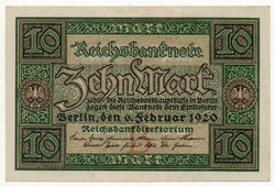 Németország 10 német Márka, 1920, UNC