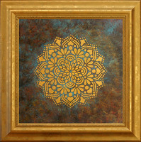 TIBRI Alkotóműhely - Mandala II. - keretezve 65x65cm - alkotás: 50x50cm - B23/101