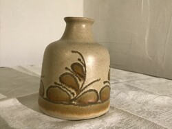Retro Kisméretű virág mintás DDR Strehla Vintage váza