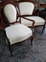 Neobarokk szék és két személyes kanapé