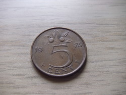 5 Cent 1974 Hollandia