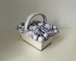 Witch's kitchen - beautiful ceramic basket with lid / centerpiece