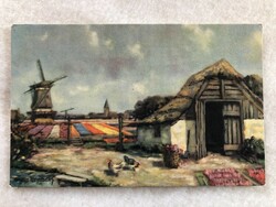 Old Dutch landscape postcard -7.