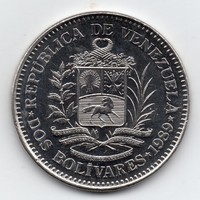 Venezuela 2 Bolivar, 1989, aUNC