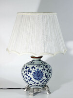 50cm Kínai porcelán kék fehér asztali lámpa