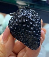 Obsidian Strawberry Talisman Stone