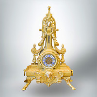 Francia nagyméretű felesütős empír stílusú kandalló óra