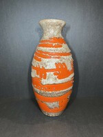 Retro narancs-krém váza