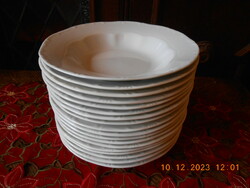 Zsolnay fehér barokk mély tányér