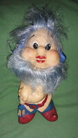 Old cccp hair-bearded miner dwarf rubber figure in very nice condition 18 cm according to pictures 1.