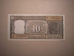 India-10 Rupia 1985 aUNC