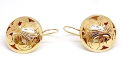 Golden lens earrings (zal-au119134)