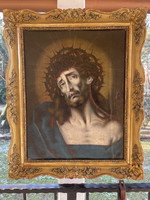 18.sz.i SZENVEDŐ KRISZTUS FESTMÉNY 72x59cm!!!