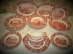 Palissy thames river scenes 24-piece English porcelain tableware