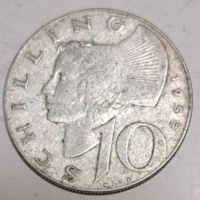 Austria .640 Silver 10. Schilling 1957. (G/5)