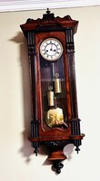Rare half-baked mini wall clock from around 1870 discounted!