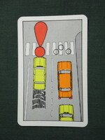 Kártyanaptár, Közlekedésbiztonsági Tanács, grafikai rajzos, 1977,   (4)