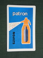 Kártyanaptár, szódás szifon patron,szénsav termelő vállalat,Répcelak,  1977,   (4)