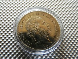 1877 About Körmöcbánya silver in a 1 ft forint capsule. Margin inscription: coat of arms above (04iya04)