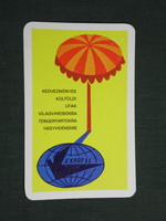 Card calendar, express travel agency, Budapest, graphic artist, 1977, (4)