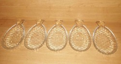 Pineapple-shaped glass bowls, plates - 5 pcs in one (31/d)