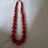 Red coral or other mineral necklace