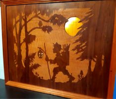 Hold és vándor. Egyedi falilámpa.