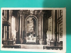 Old postcard. Szombathely Cathedral High Altar post office.