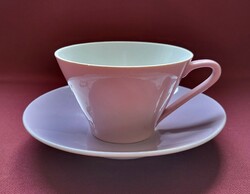Lilien Ausztria osztrák porcelán kávés teás szett csésze csészealj tányér rózsaszín lila