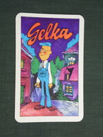 Card calendar, Gelka radio and television service, graphic designer, advertising figure, 1977, (4)
