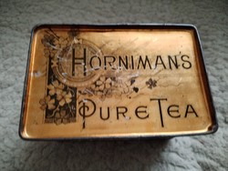 Vintage fém Hornimans teadoboz