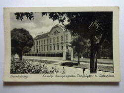 Old Weinstock postcard: Szombathely, village administration course and boarding school, around 1940