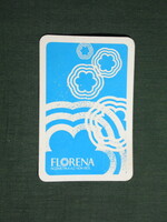 Kártyanaptár, Florena kozmetikai termékek az NDK -ból, grafikai rajzos, 1977,   (4)