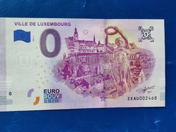 Luxembourg 0 euro 2019 Luxembourg city skyline! Rare commemorative paper money! Ouch!