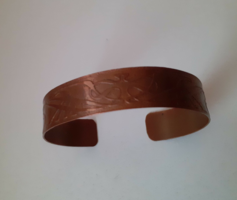 Old industrial copper bracelet bangle