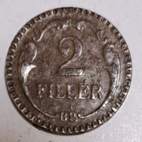 Hungary 2 pennies, beaded flange bronze 1942 (t10)