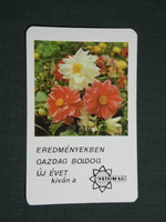 Card calendar, flower seed company, Budapest, 1977, (4)